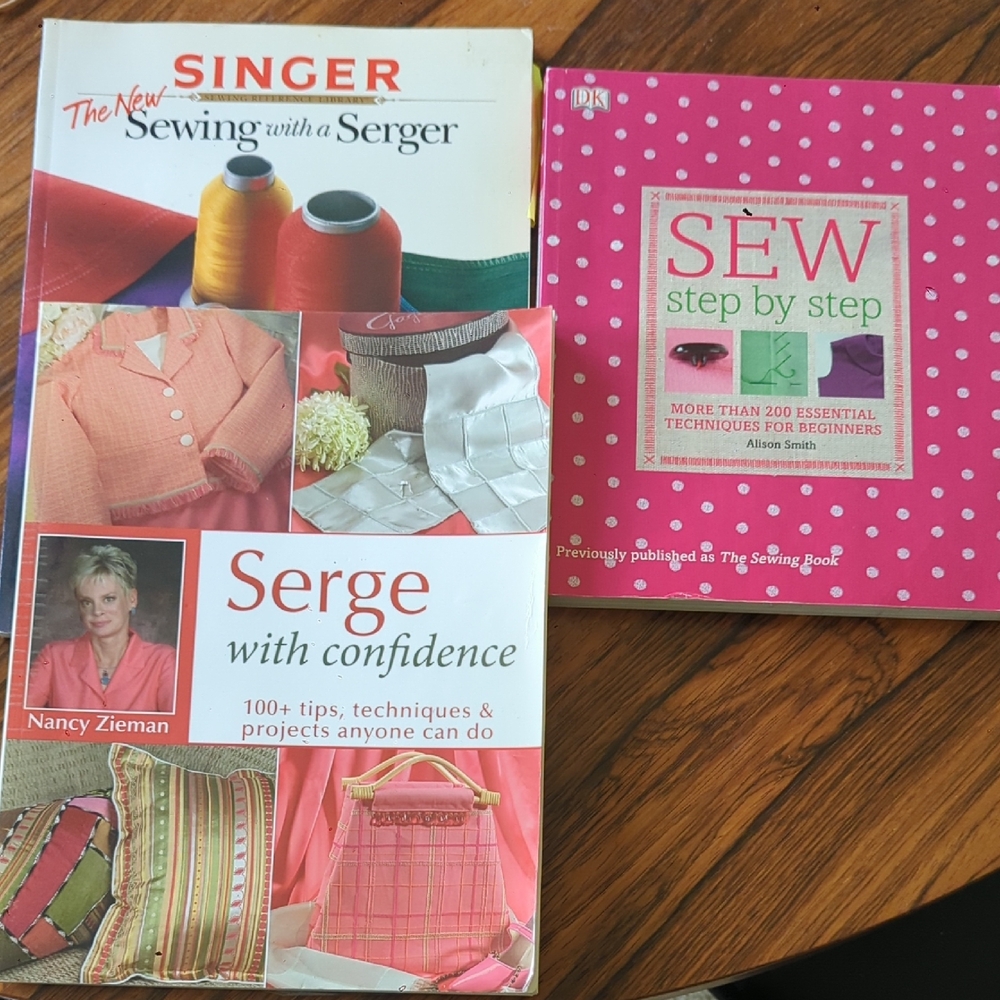 Sewing Book Bundle with Pink and Red Covers